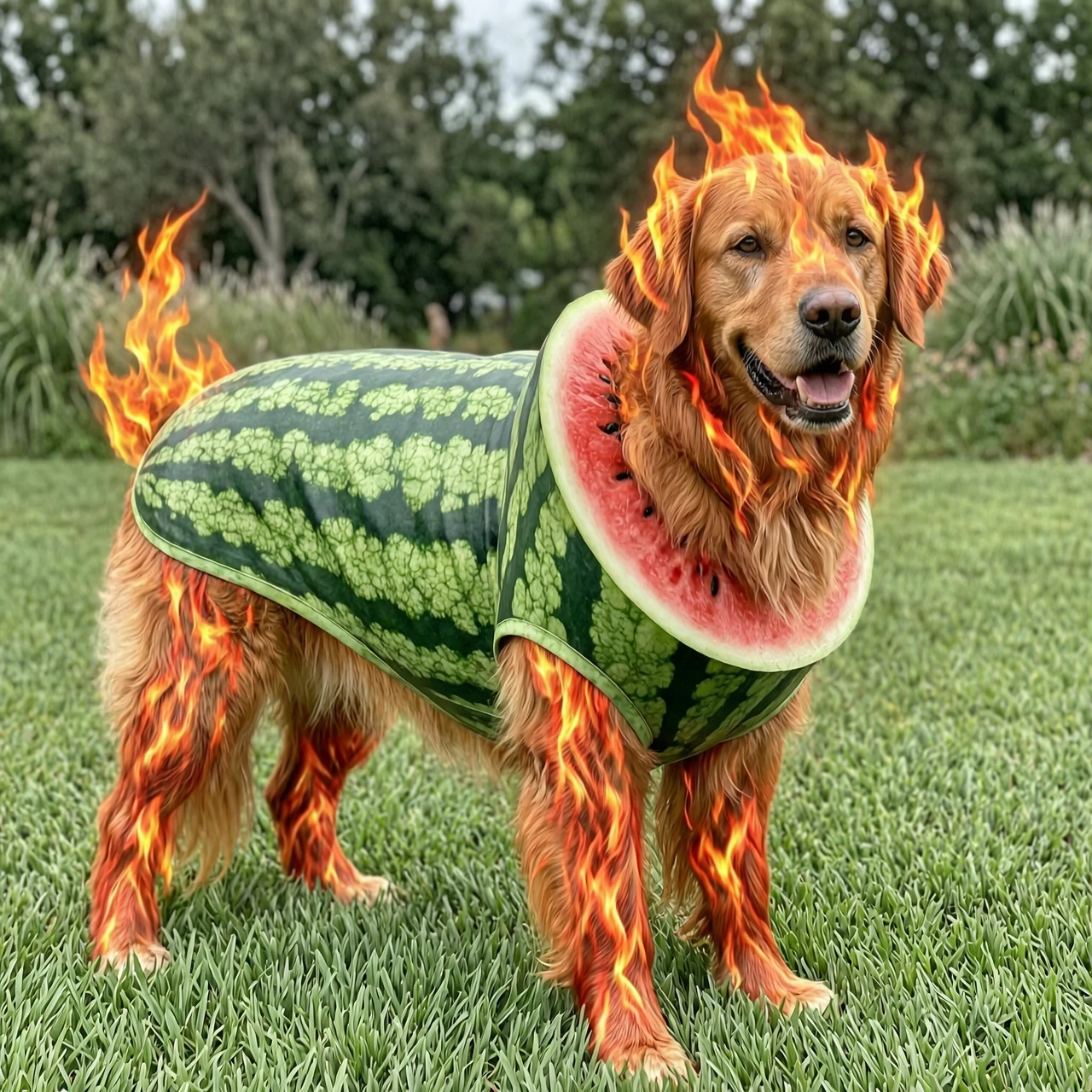 hybrid of dog fire and watermelon — работа пользователя Неоновый Кристалл