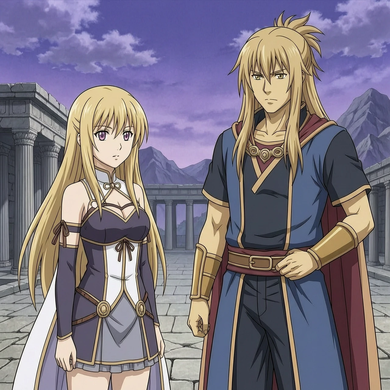 Тина Челк и Гильгамеш из аниме fate/strange fake — работа пользователя Лазурный Пируэт