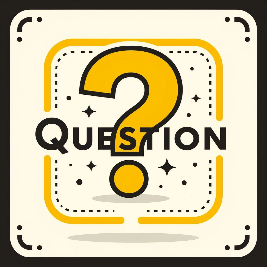 icon picture "question" for faq site. yellow color black border, fantastic style, 250x400 — работа пользователя Сверхестественный Реактор