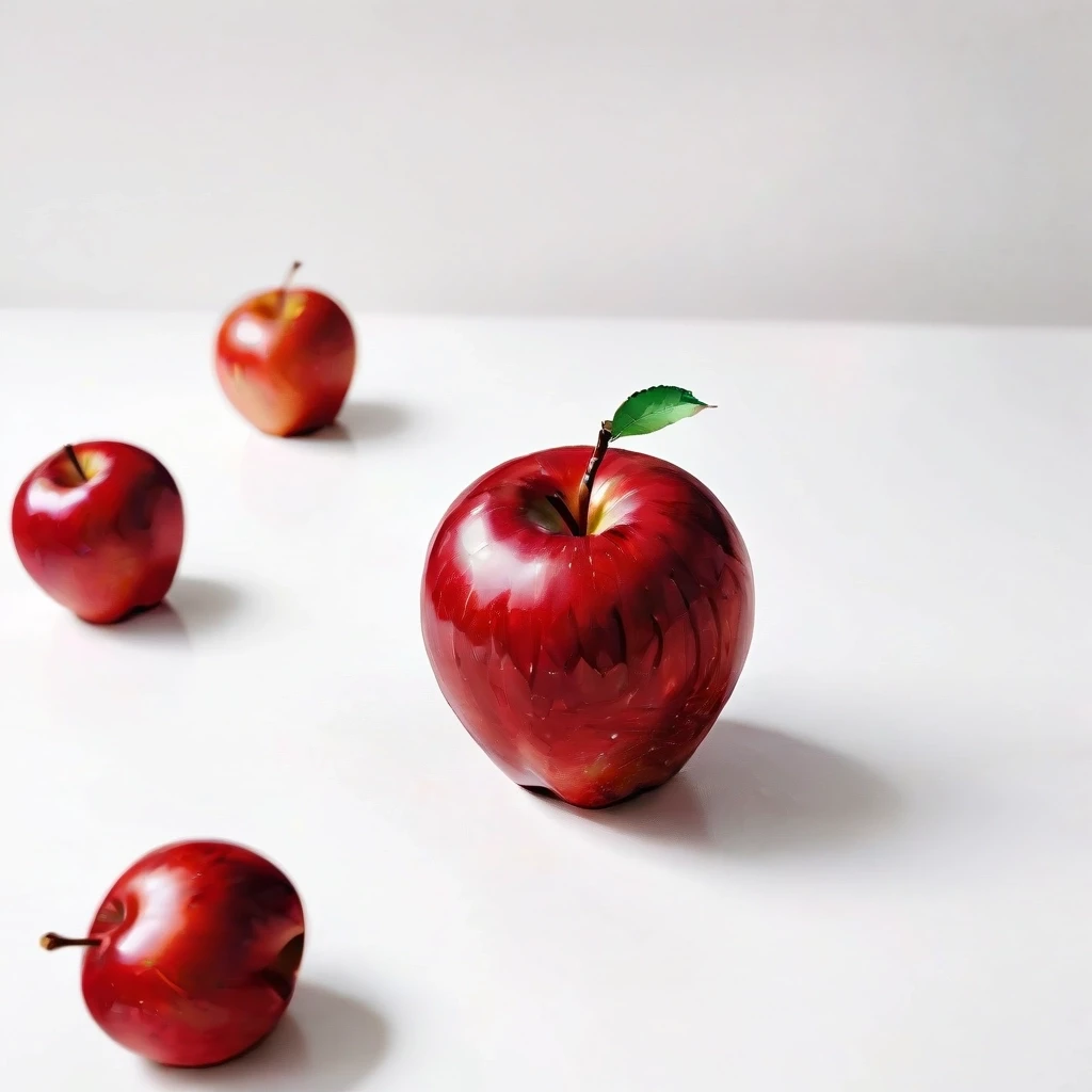 a red apple on a white table — работа пользователя Эффектная Сфера
