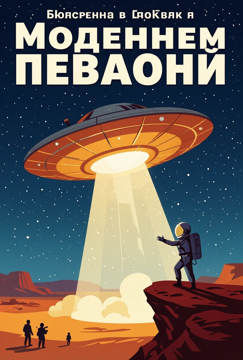 Маленький человек в скафандре стоит на краю огромной летающей тарелки, которая только что приземлилась в пустыне Невады. Он протягивает руку к светящемуся люку, не зная, что он…