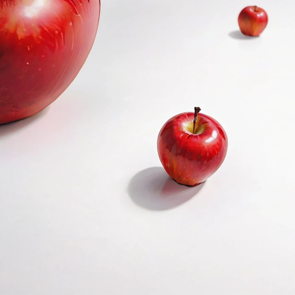 a red apple on a white table — работа пользователя Эффектная Сфера