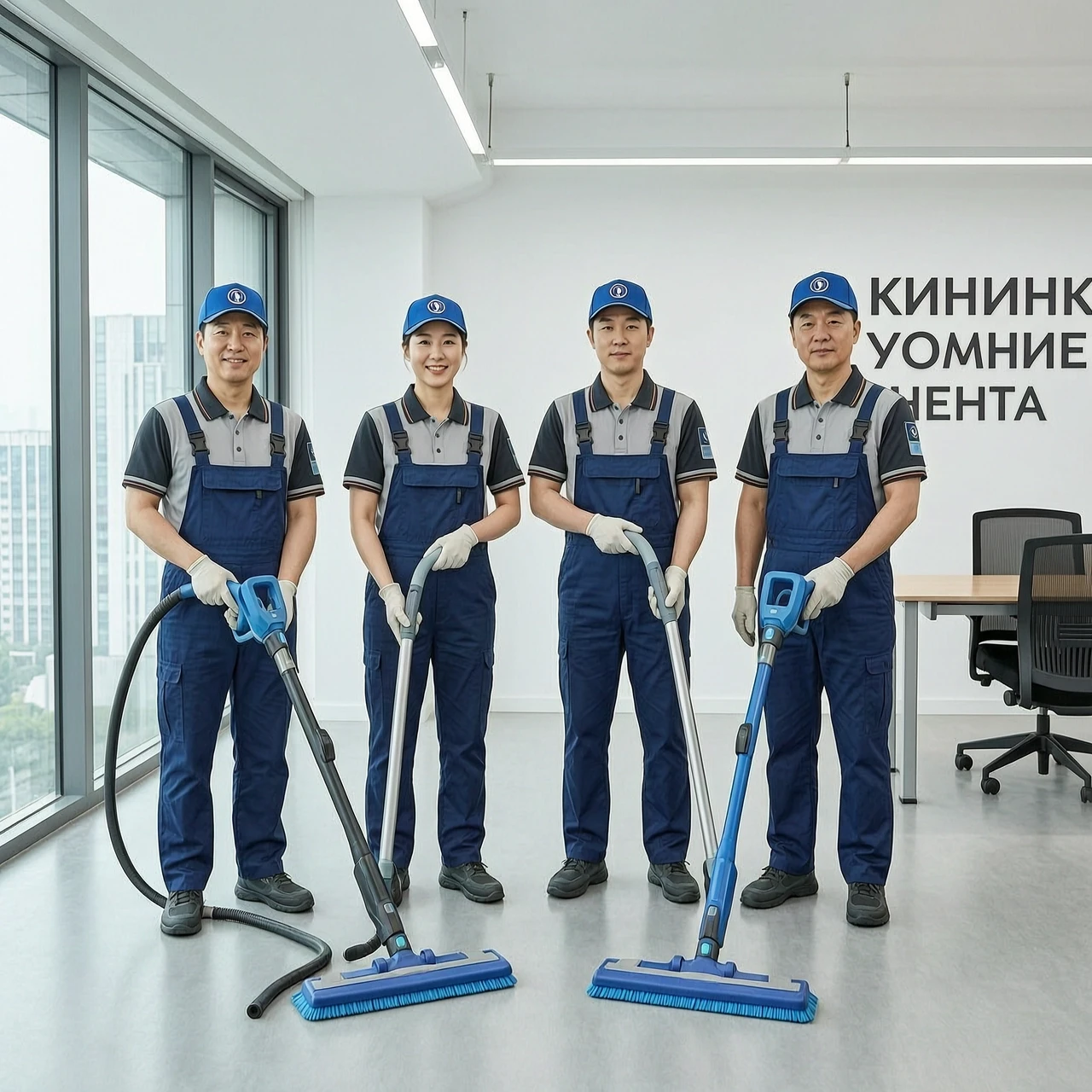 Профессиональный клининг уборка команда корейцы и русские с оборудованием — работа пользователя Революционный Глюон