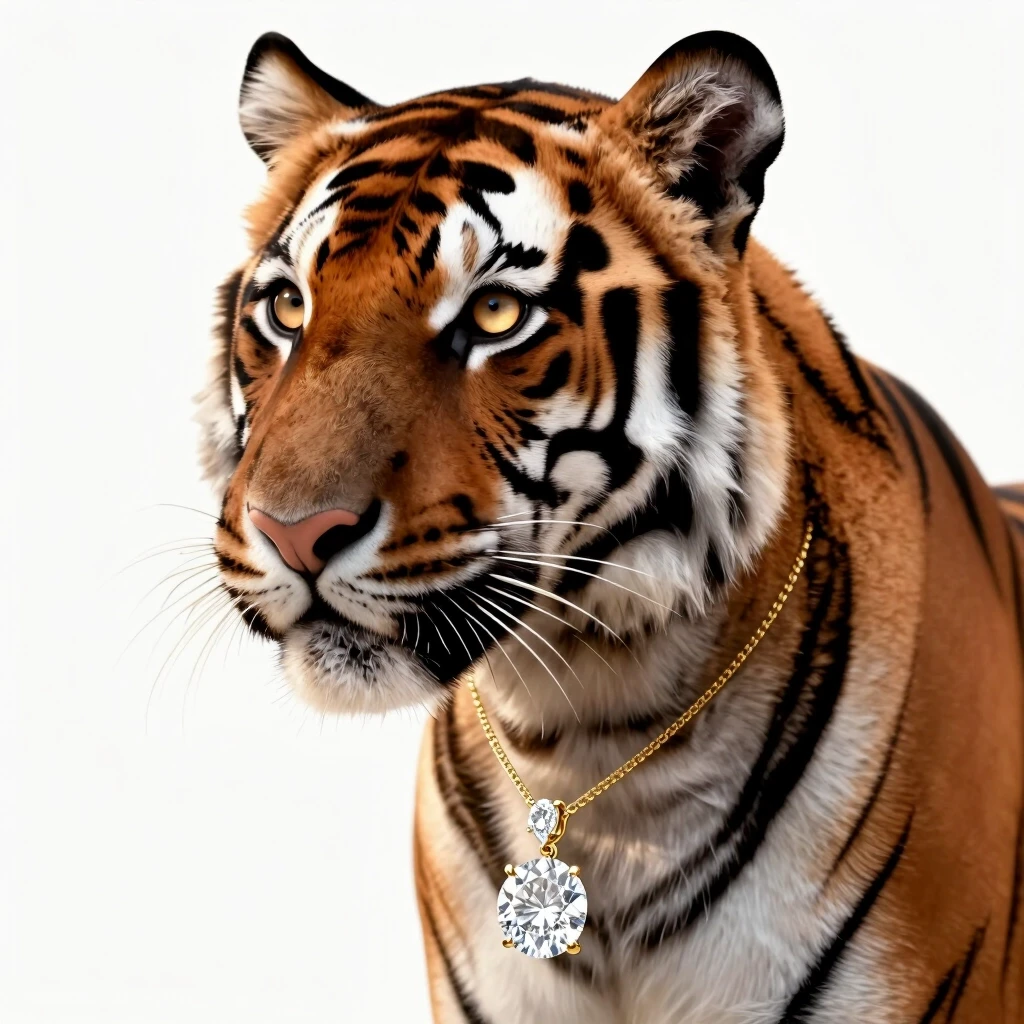 A premier luxury 3D digital art soft close-up portrait of a gorgeous elegant female tiger animal, gentle feminine facial features, beautiful light sand-honey colored eyes.…