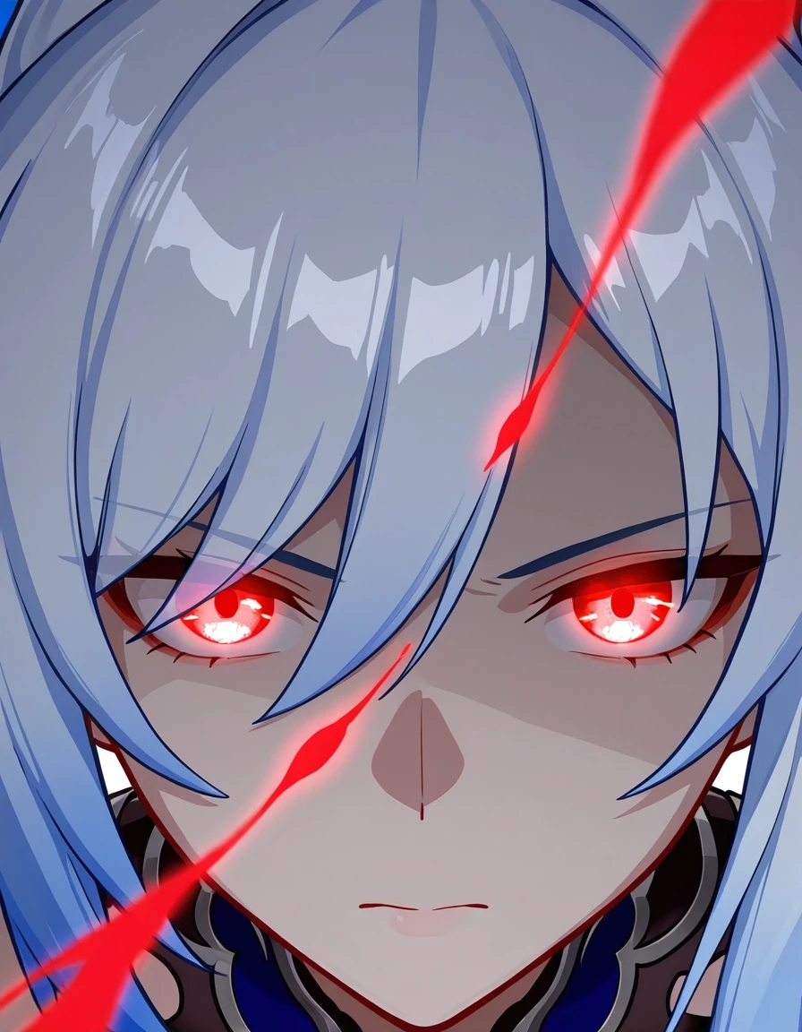 1girl, Jingliu, Honkai: Star Rail, glowing red eyes, intense gaze, high eye detail, masterpiece, do not change the rest — работа пользователя Поющий Кварк