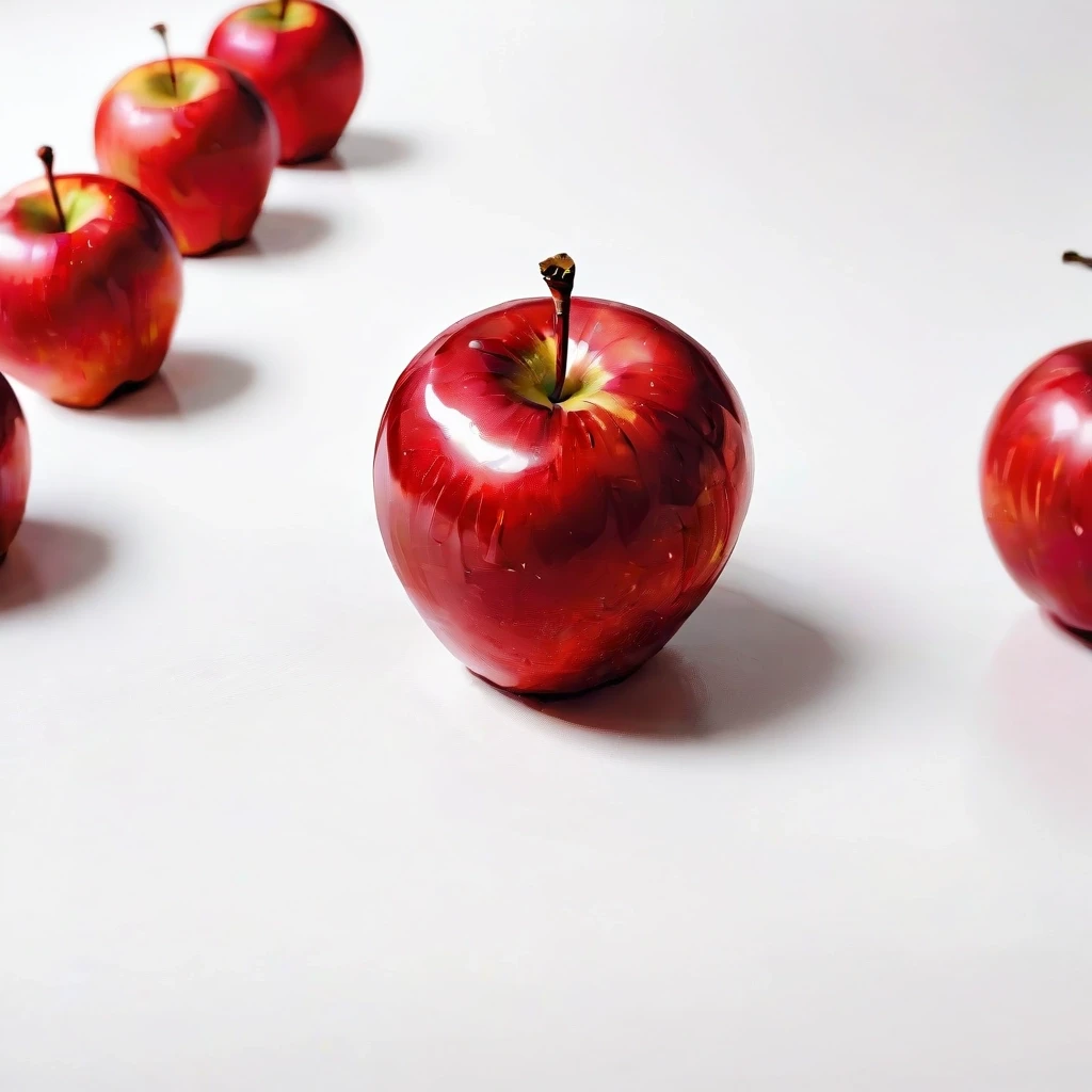 a red apple on a white table — работа пользователя Эффектная Сфера
