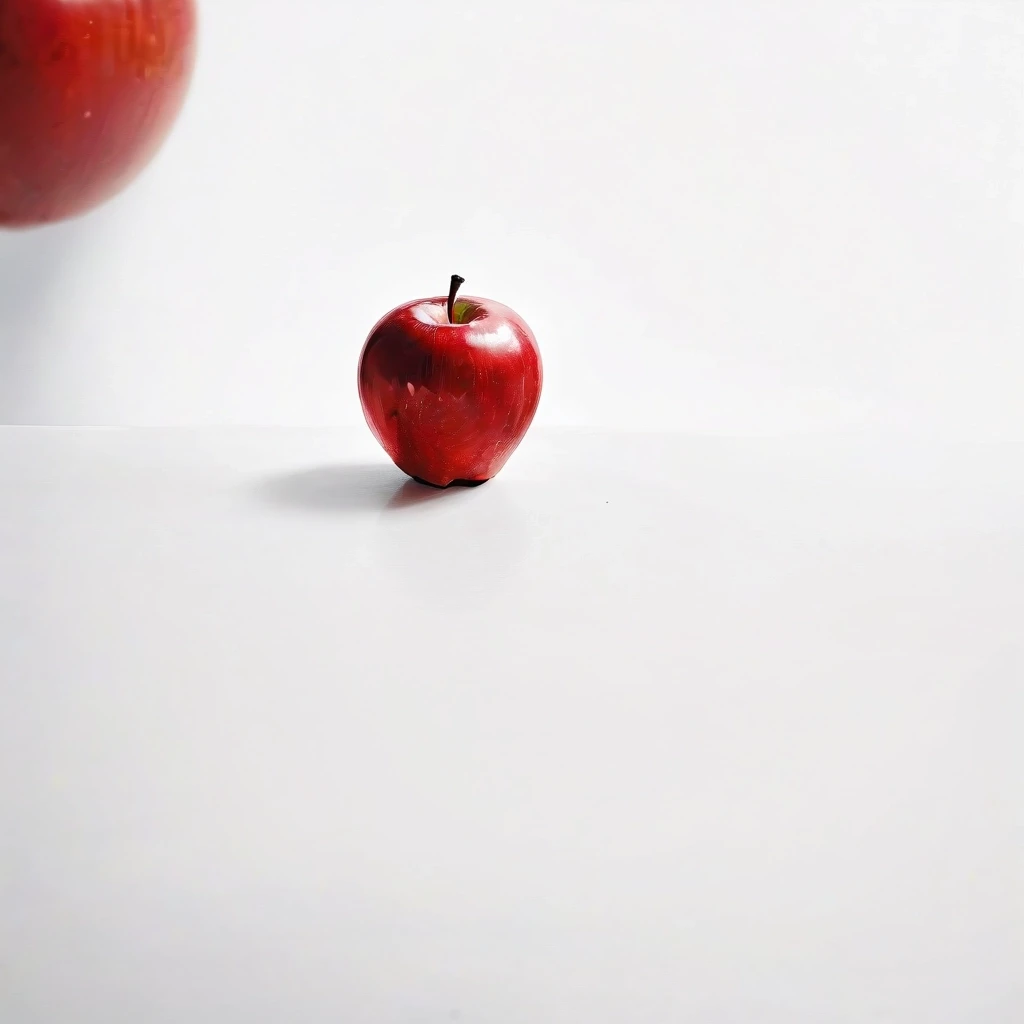 a red apple on a white table — работа пользователя Эффектная Сфера