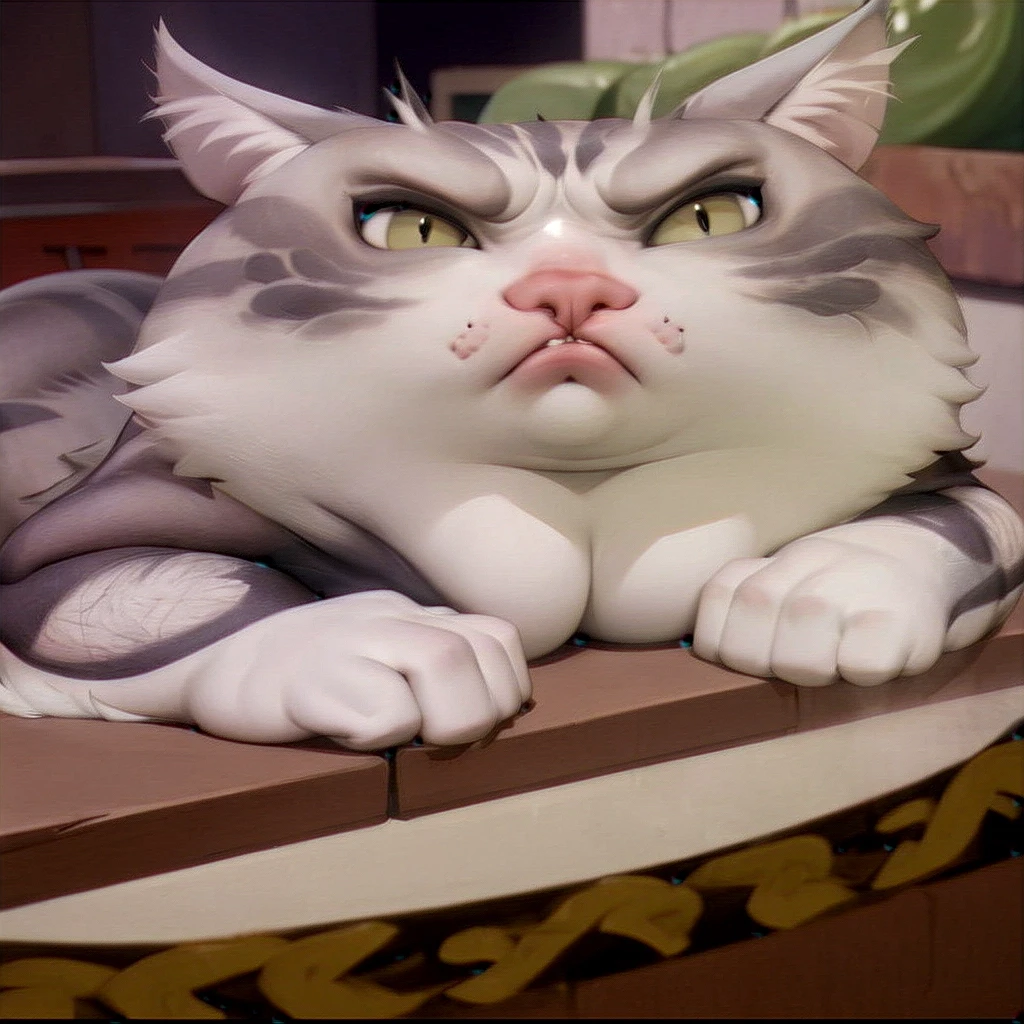 Hyper-realistic anthropomorphic cat with an extremely muscular, Herculean physique, embodying the ultimate GigaChad aesthetic. The cat features a chiseled, masculine jawline,…