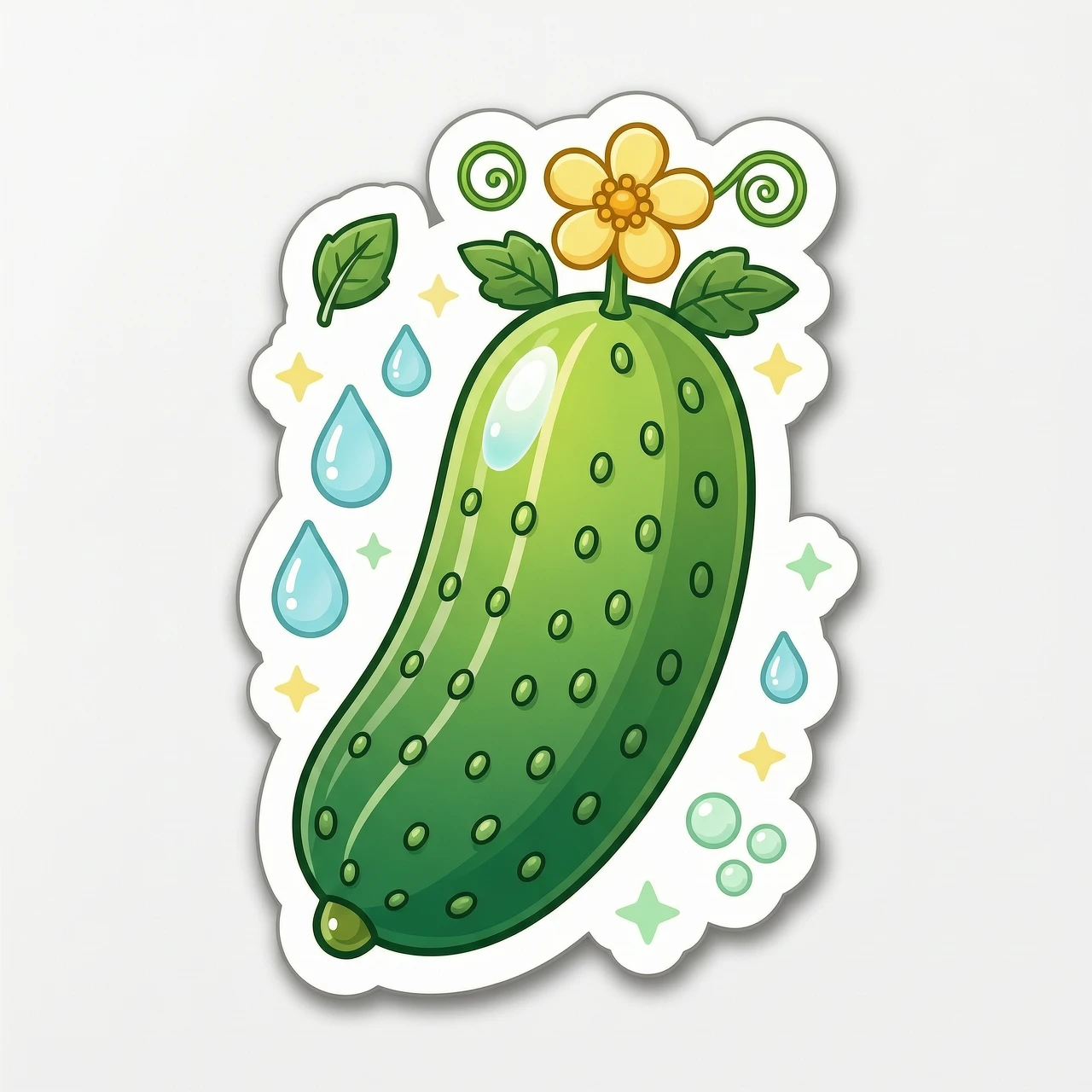 sticker cucumber — работа пользователя Неоновый Кристалл