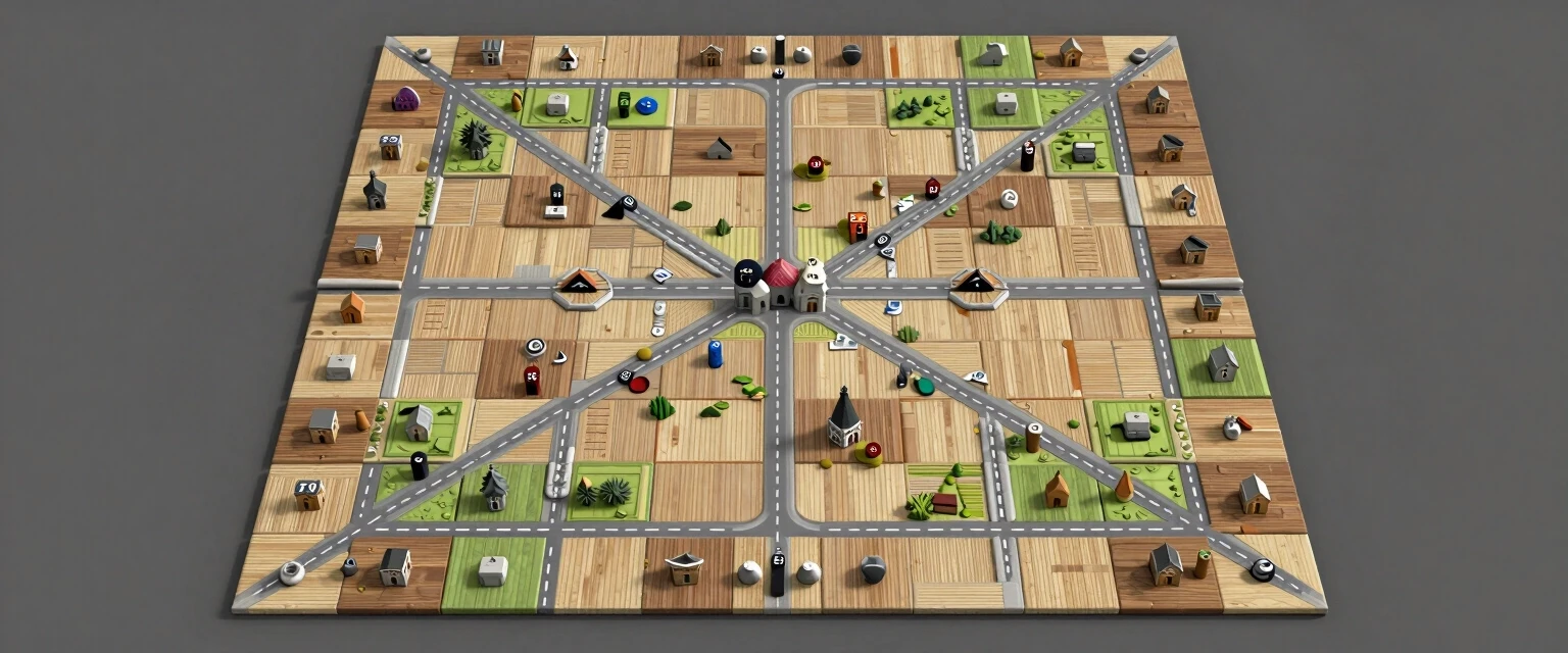 You're well-versed in the board game Carcassonne. And you know exactly what it looks like. You need to create a Carcassonne-themed desktop background, without overthinking…
