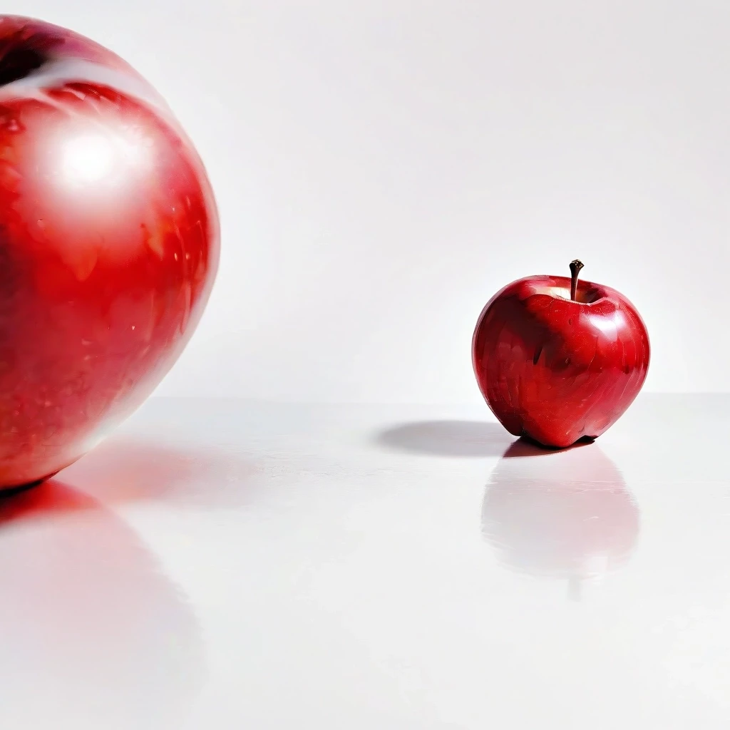 a red apple on a white table — работа пользователя Эффектная Сфера