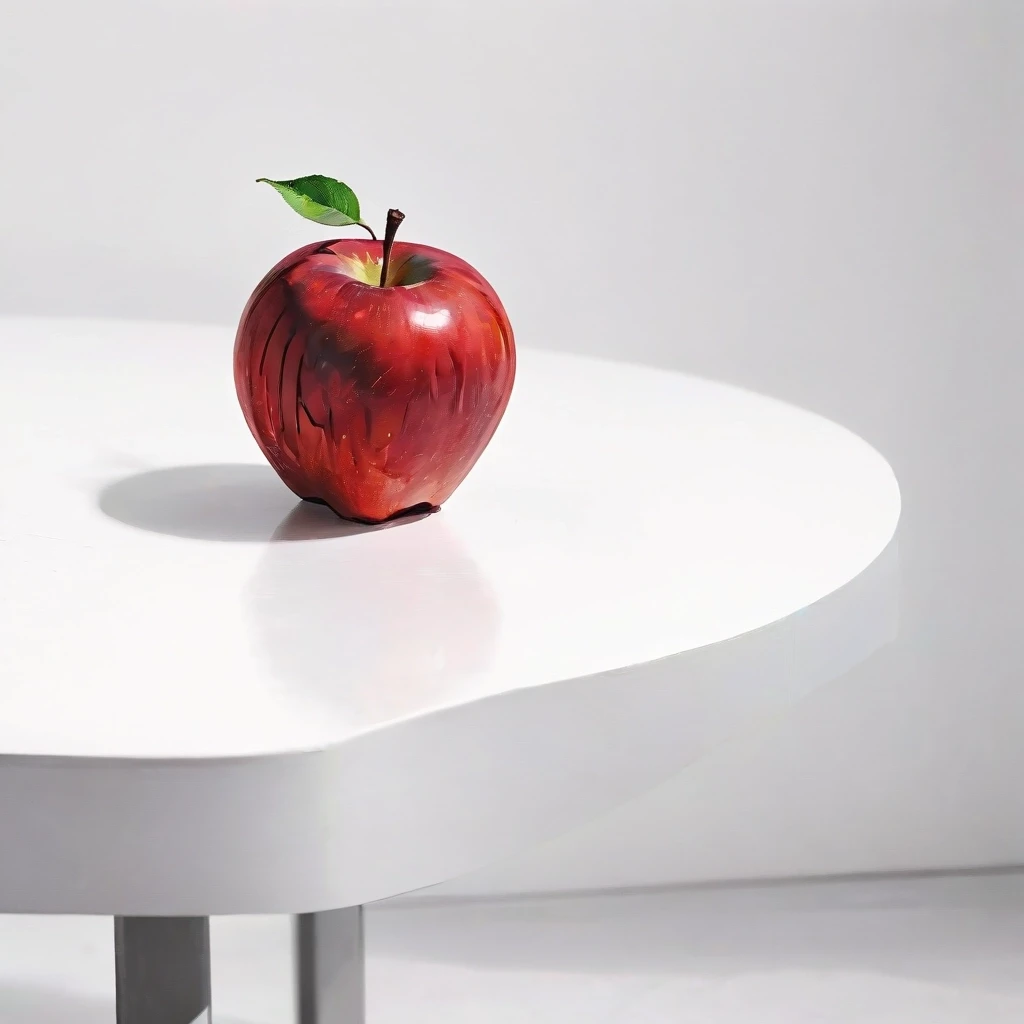 a red apple on a white table — работа пользователя Эффектная Сфера