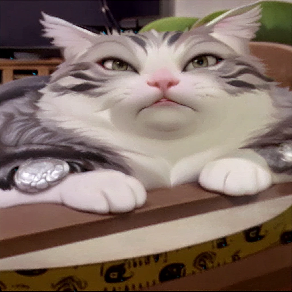 Hyper-realistic anthropomorphic cat with an extremely muscular, Herculean physique, embodying the ultimate GigaChad aesthetic. The cat features a chiseled, masculine jawline,…