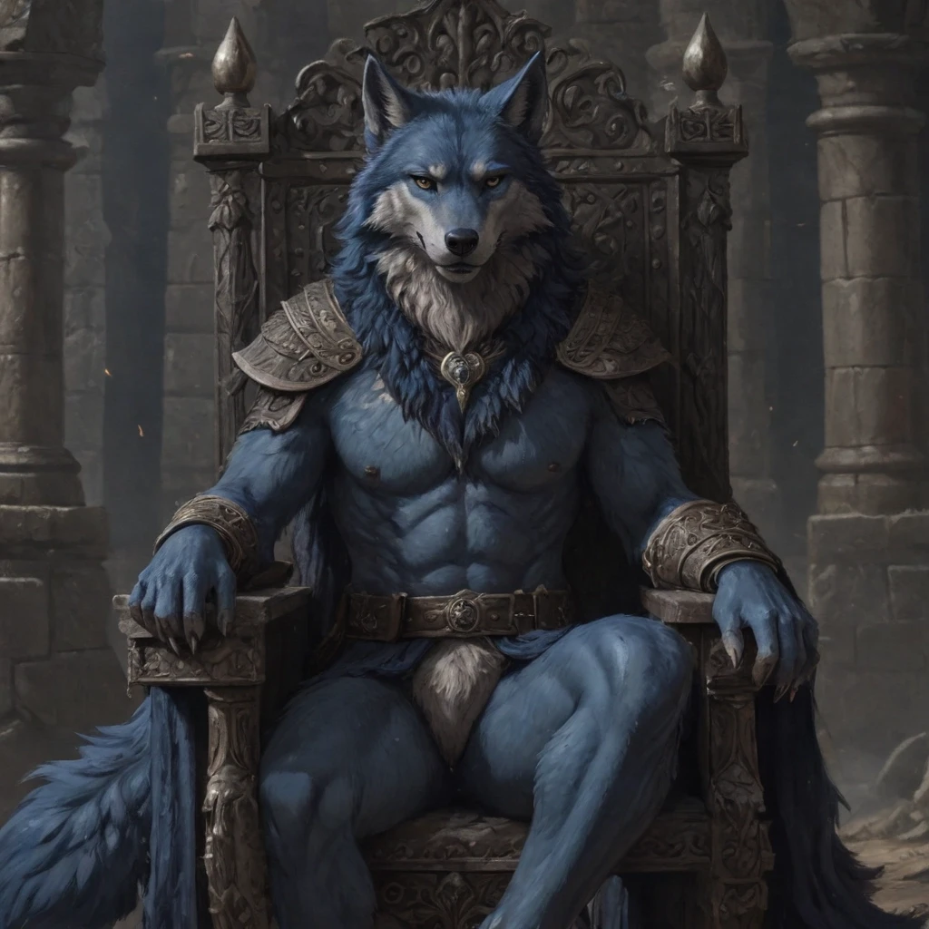 Нарисуй голубого волка на осаде в игре Throne and Liberty — работа пользователя Фантастический Атом