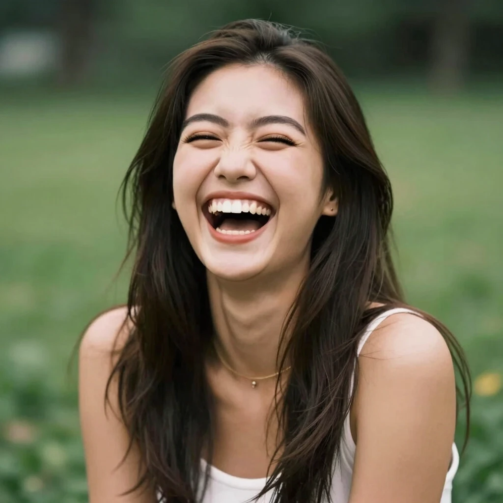 Girl laughing — работа пользователя Космический Полет