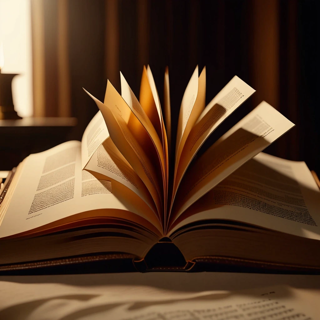 открытая книга, страницы которой превращаются в звуковые волны. На одной из страниц едва заметный силуэт рассказчика в профиль. Тёплая цветовая палитра: тёмно‑коричневый,…