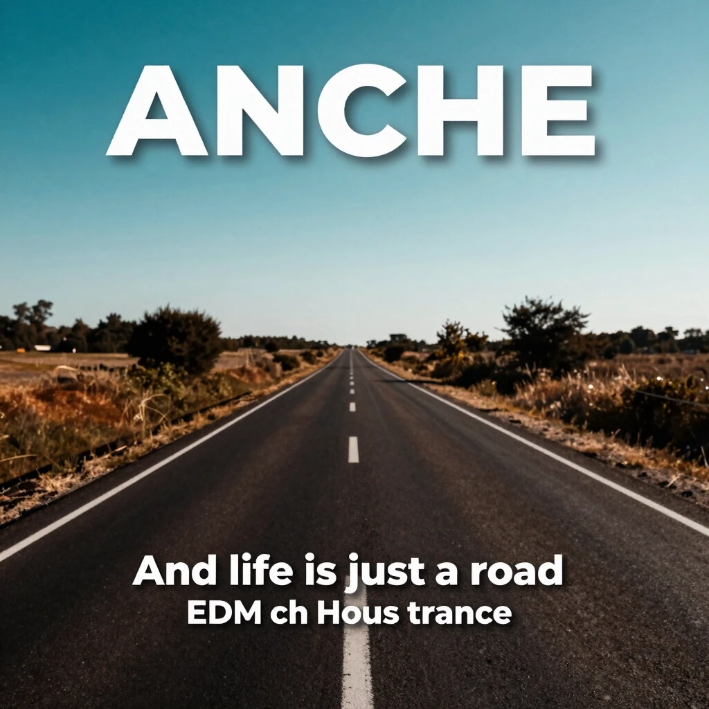 напиши Anche - And life is just a road в низу EDM ,Tech House, trance картинку нарисуй под название песни — работа пользователя Приключенческая Оптика