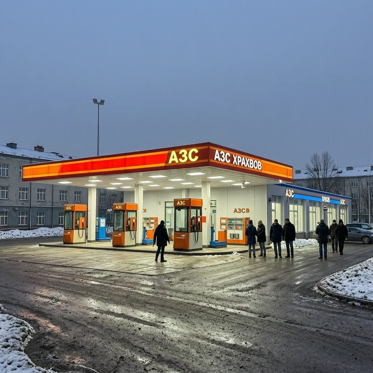 горят АЗС в Харькове — работа пользователя Сверкающий Снег