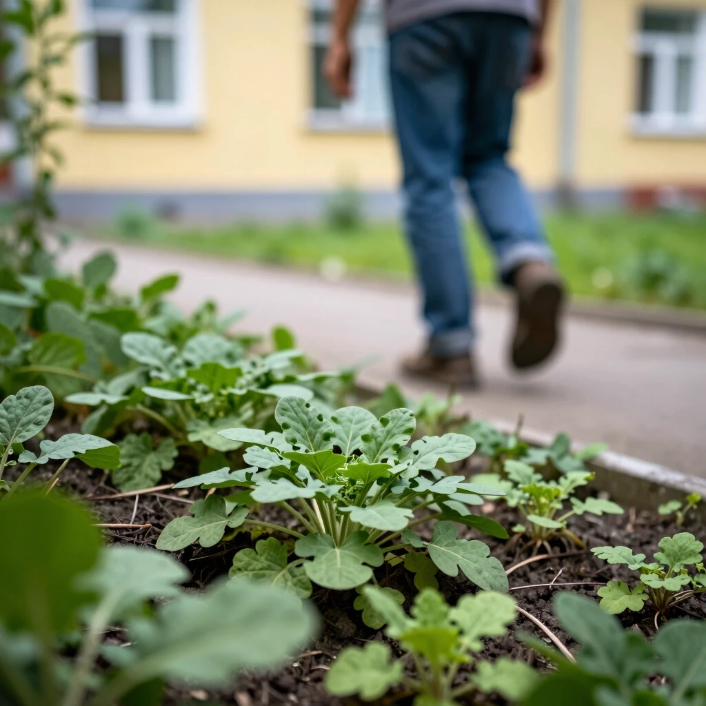 A man walks around the dacha and looks at the weeds - goosefoot — работа пользователя Эмоциональная Трансмутация