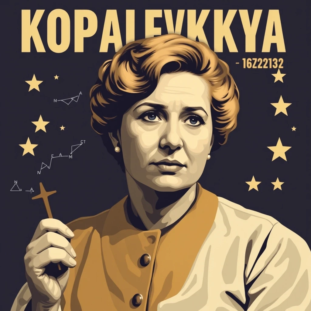 Нарисуй Софью Ковалевскую — первую в мире женщину-математика в стиле советских плакатов — работа пользователя Морской Аспид