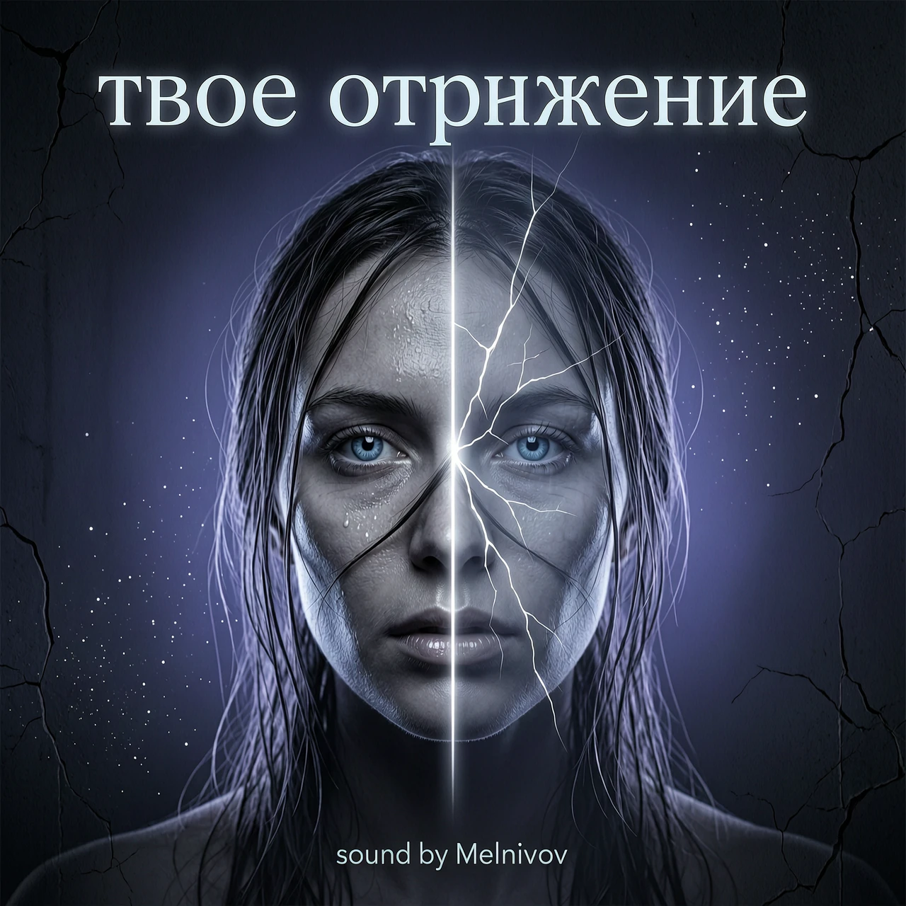 обложка на трек с названием твое отражение внизу должно быть написано sound by Melnikov без каких либо других слов !!! — работа пользователя Ночная Дриада