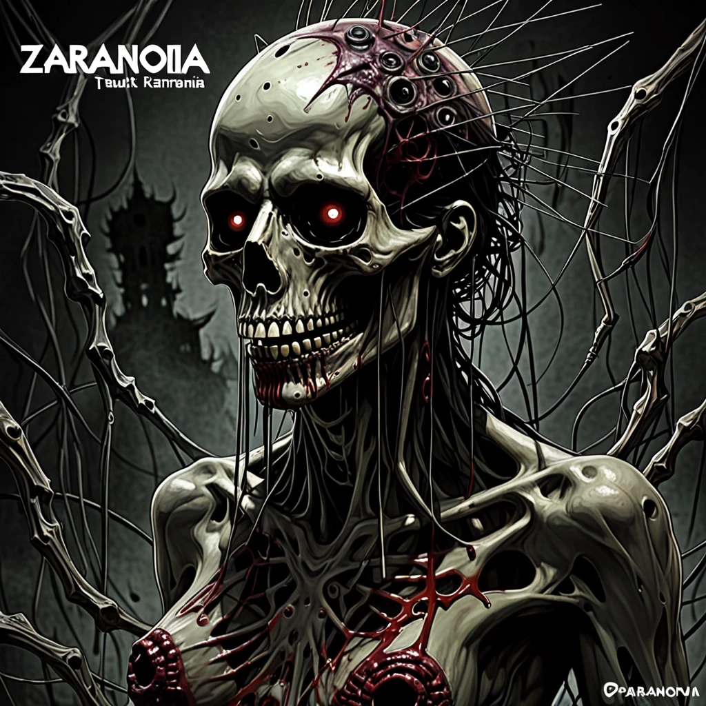 Обложка для музыкального трека Z_Asmut - Paranoia (cicle MiSkam remix) в формате 1:1. на черном фоне изображен череп с рогами оленя. Вокруг черепа тусклое световое кольцо…