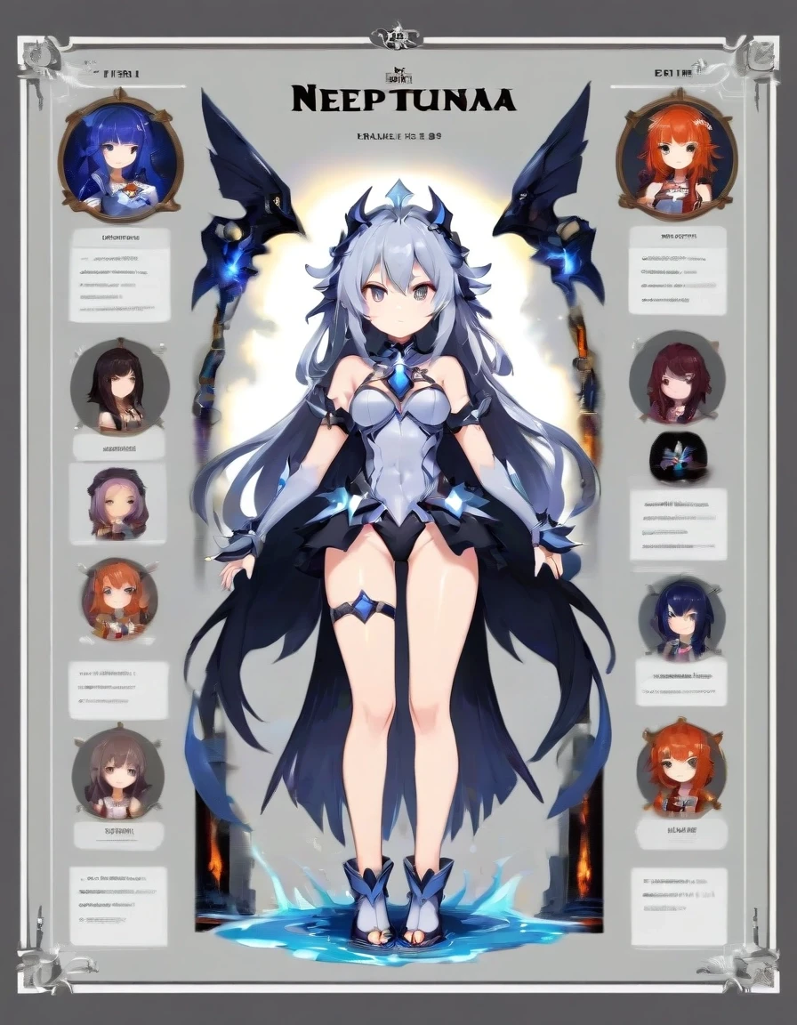 character sheet Grey background, Neptunia — работа пользователя Яростный Иней