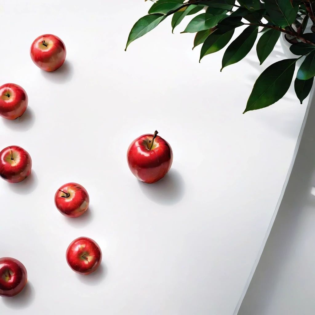 a red apple on a white table — работа пользователя Эффектная Сфера