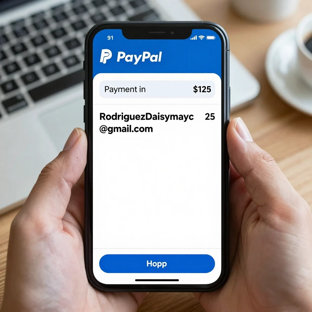 Payment in PayPal in the mobile version for $125 to rodriguezdaisymayc@gmail.com with all data, transaction number — работа пользователя Неповторимый Кристалл