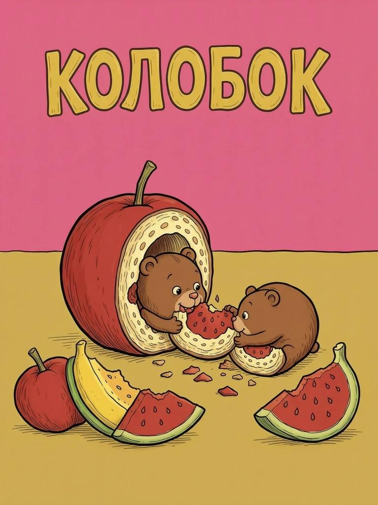 Иллюстрация к эпизоду произведения колобок. колобка сьели — работа пользователя Живописная Гравитация