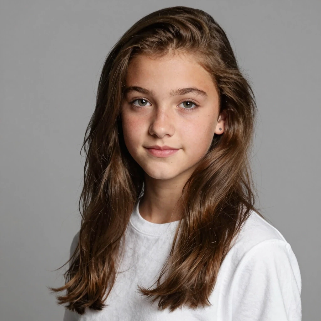 beautiful sixteen-year-old girl with brown hair — работа пользователя Энергичная Волна