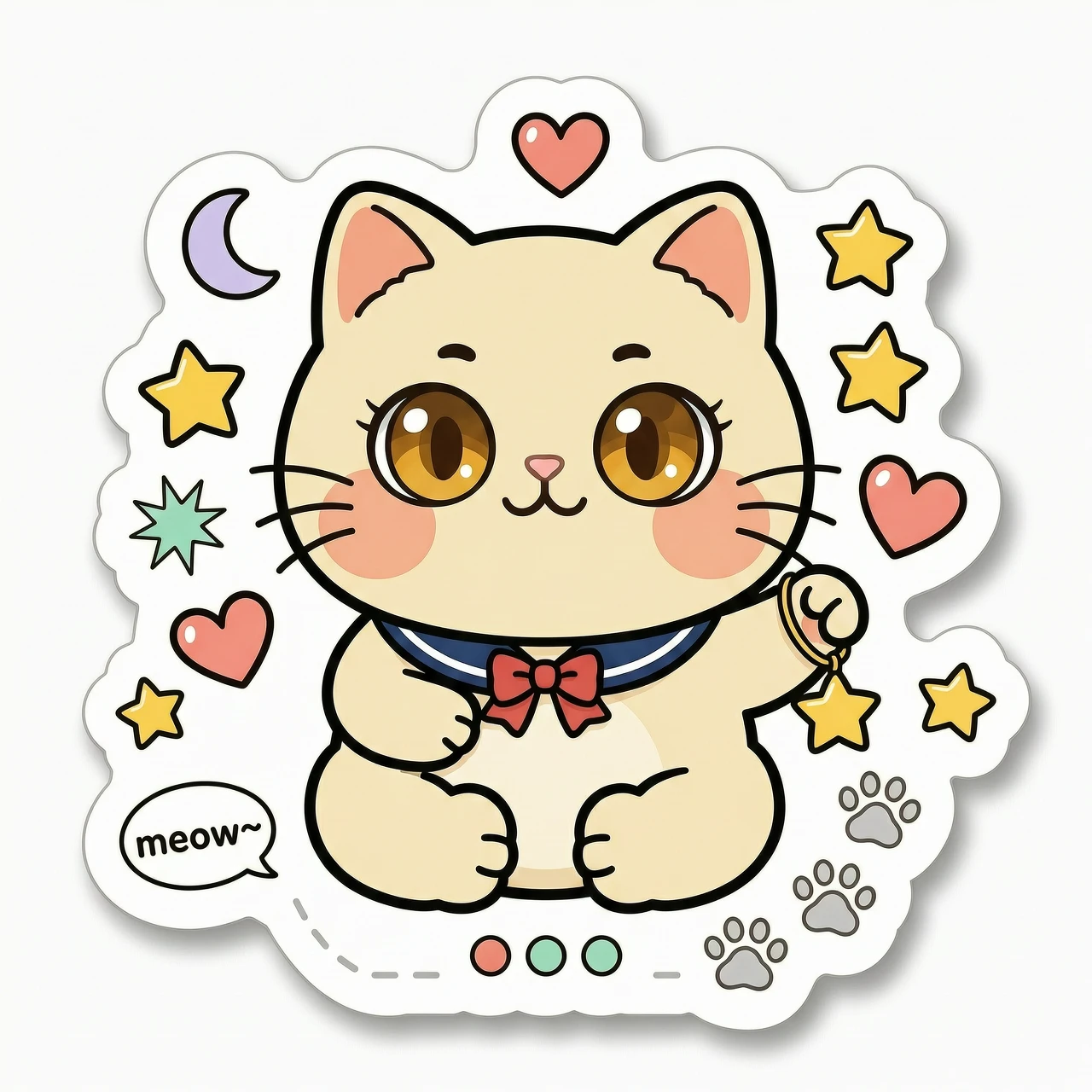 sticker cat — работа пользователя Неоновый Кристалл