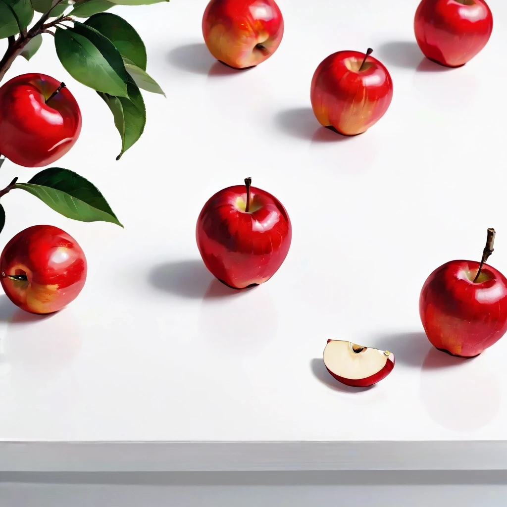 a red apple on a white table — работа пользователя Эффектная Сфера