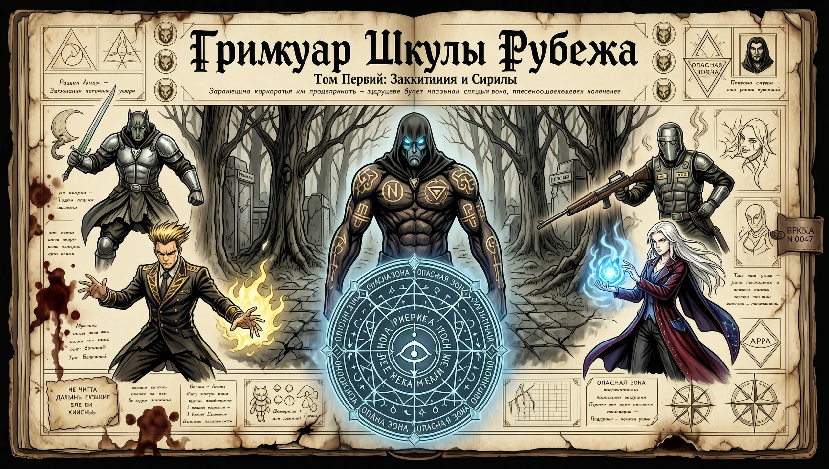 Гримуар Школы Рубежа (Игры ведьмак, сталкер. Аниме атака титанов, джоджо. Манга фентези) — работа пользователя Интригующая Гравитация