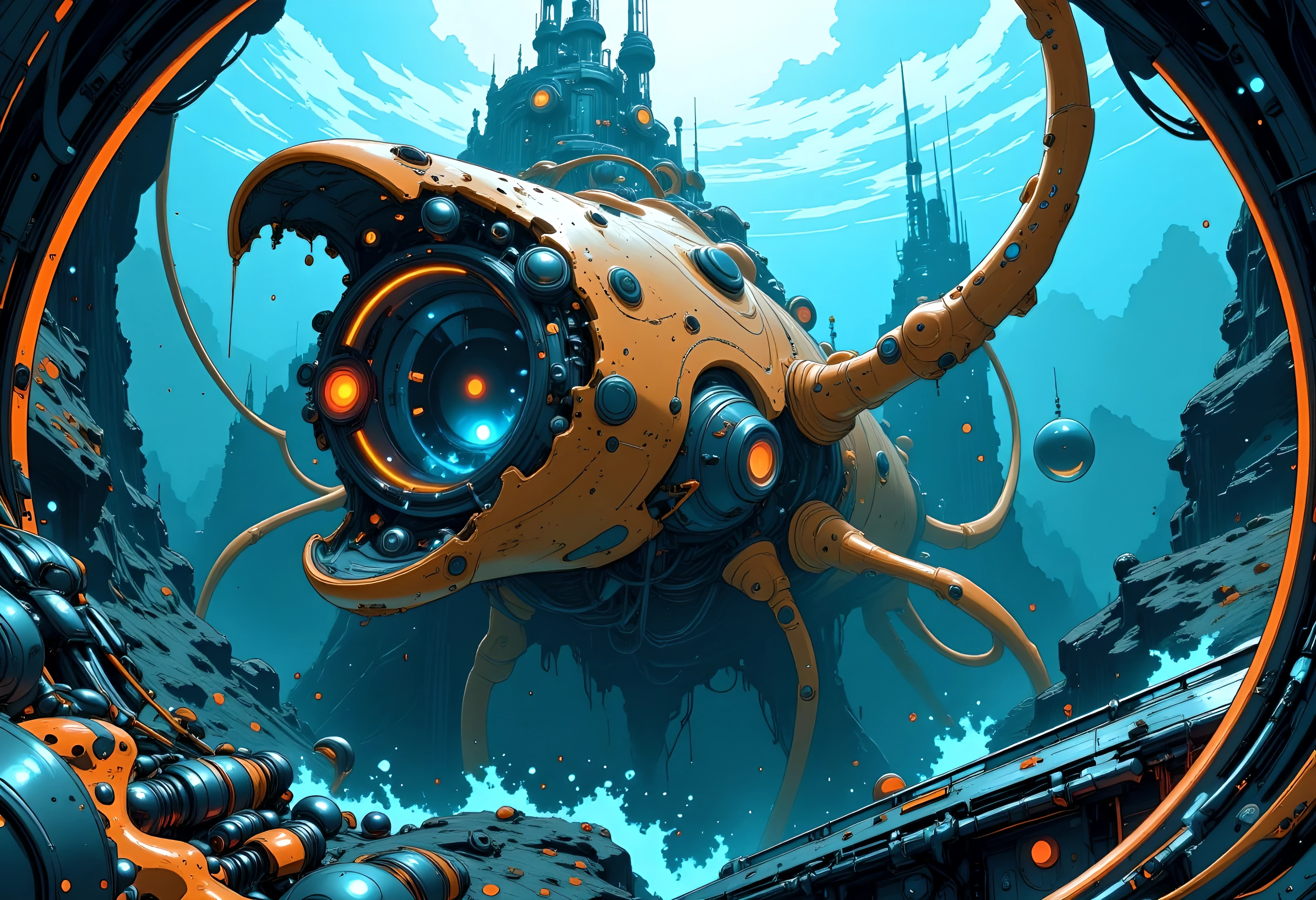 Futuristic underwater military base in the oceanic depts — работа пользователя Возвышенный Интерферометр
