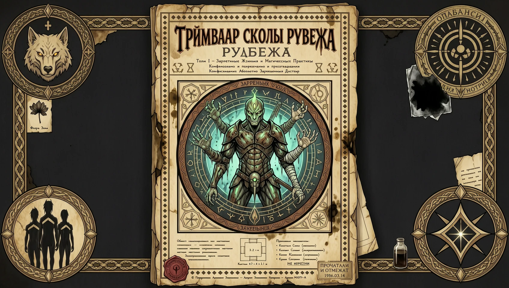 Гримуар Школы Рубежа (Игры ведьмак, сталкер. Аниме атака титанов, джоджо. Манга фентези) — работа пользователя Интригующая Гравитация