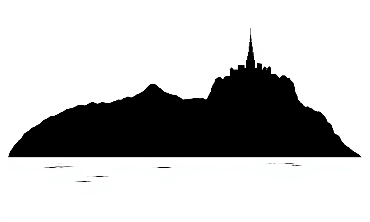 Горы, цитадель, закат море — работа пользователя Солнечный Ифрит