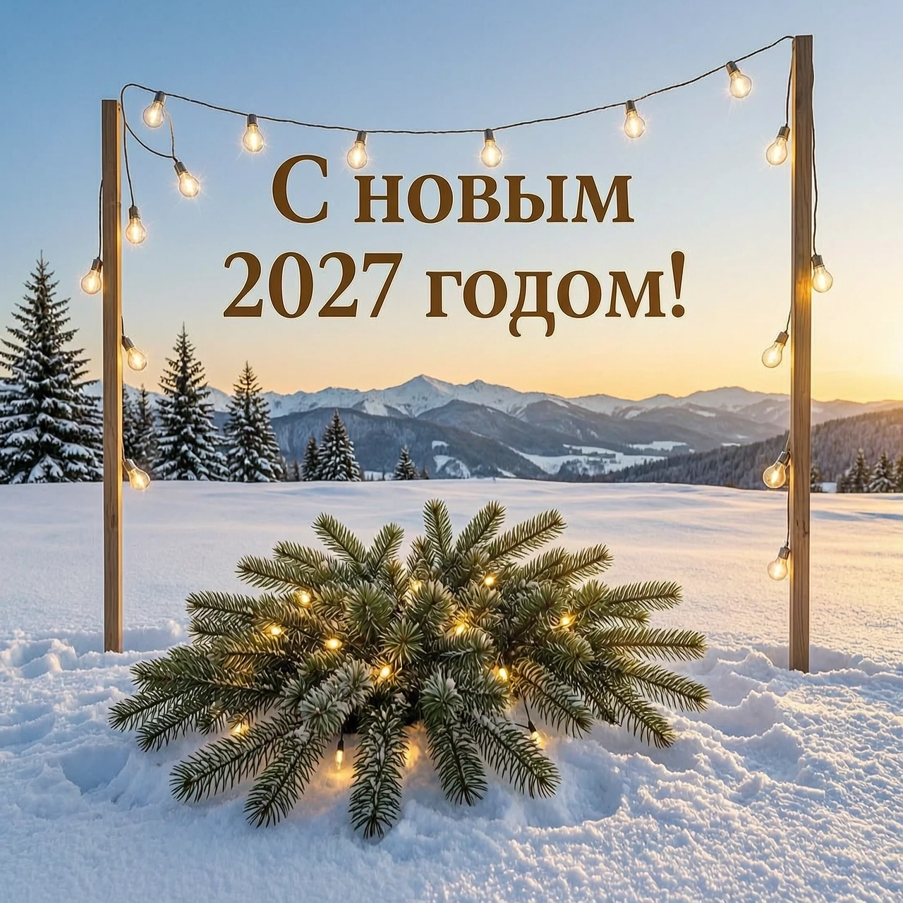 добавь другой текчт на открыту: С новым 2027 годом! — работа пользователя Неоновый Покемон