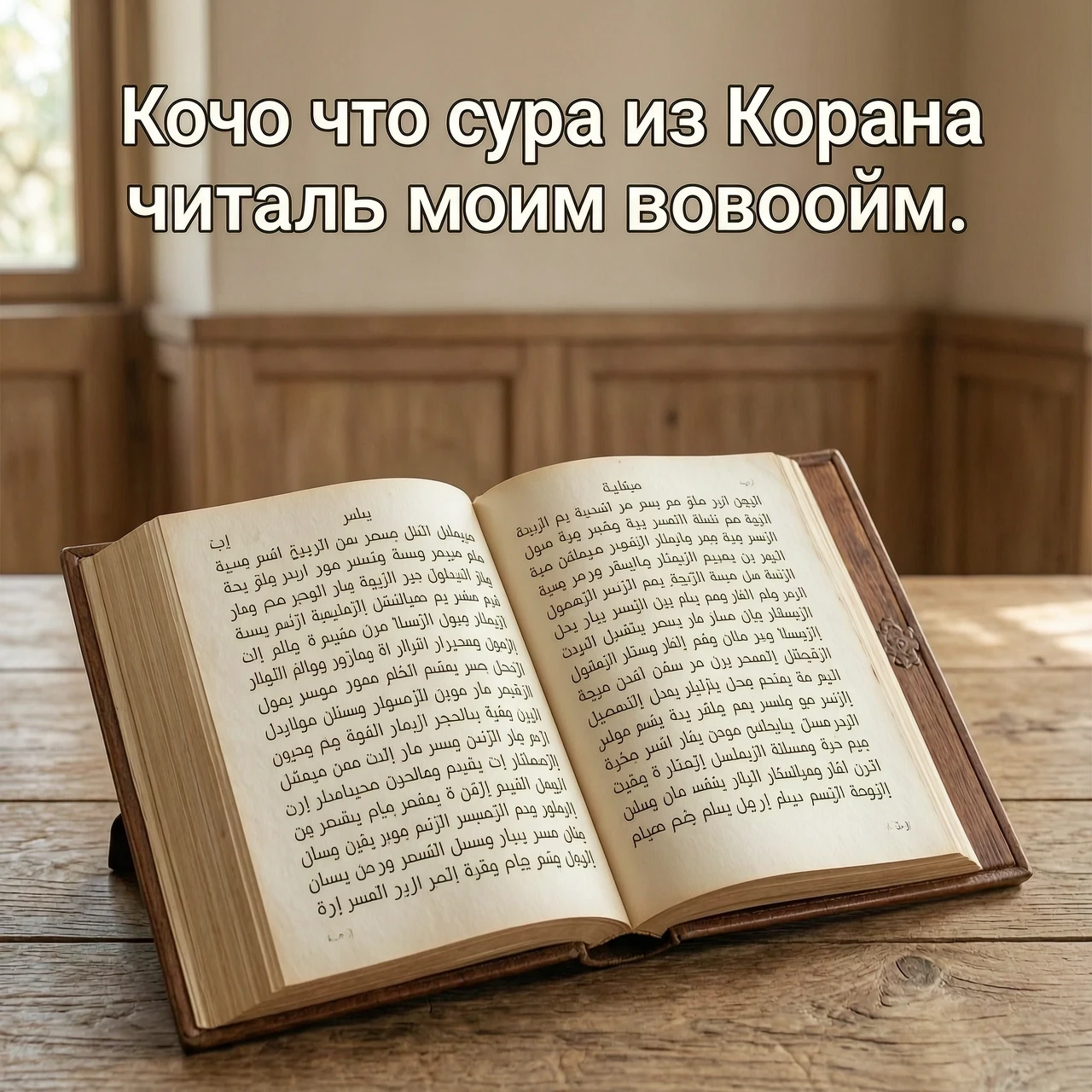 Хочу что бы суру из Корана читали моим голосом — работа пользователя Хрустальная Гравитация