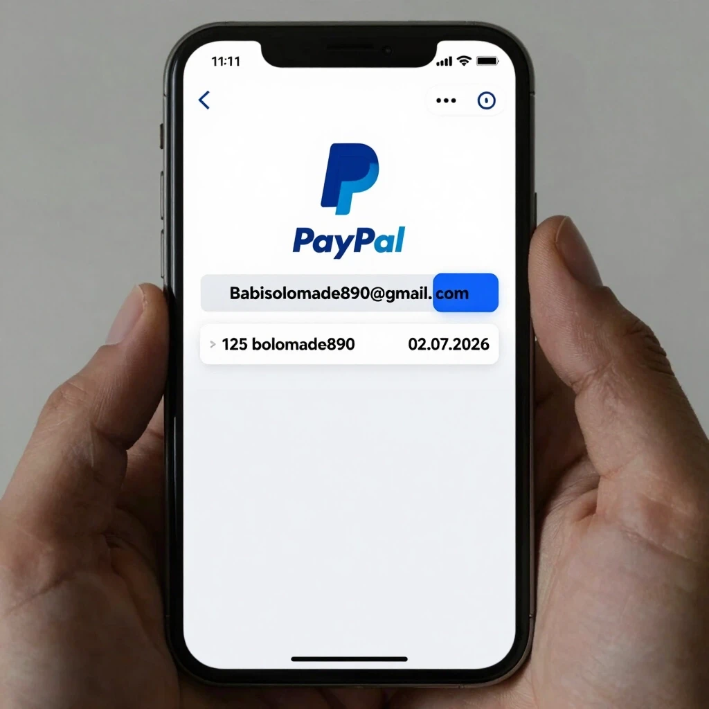 PayPal payment completed like a phone screenshot for 125 to babysolomade890@gmail.com date 02.07.2026 — работа пользователя Неповторимый Кристалл
