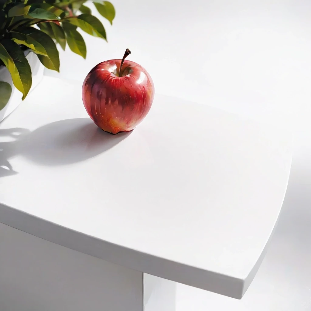 a red apple on a white table — работа пользователя Эффектная Сфера