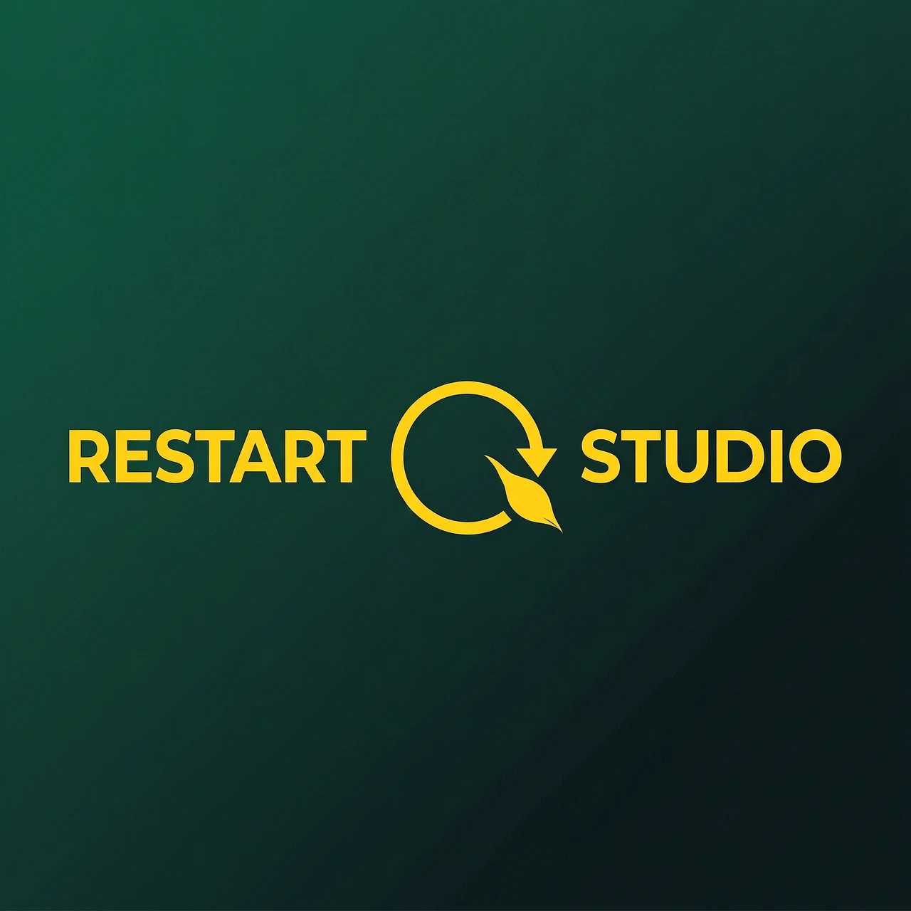 Логотип для студии детейлинга. Название: RestArt Studio. Композиция: слева "RestArt", по центру — знак перезагрузки, справа — "Studio". RestArt ⟳ Studio Знак…