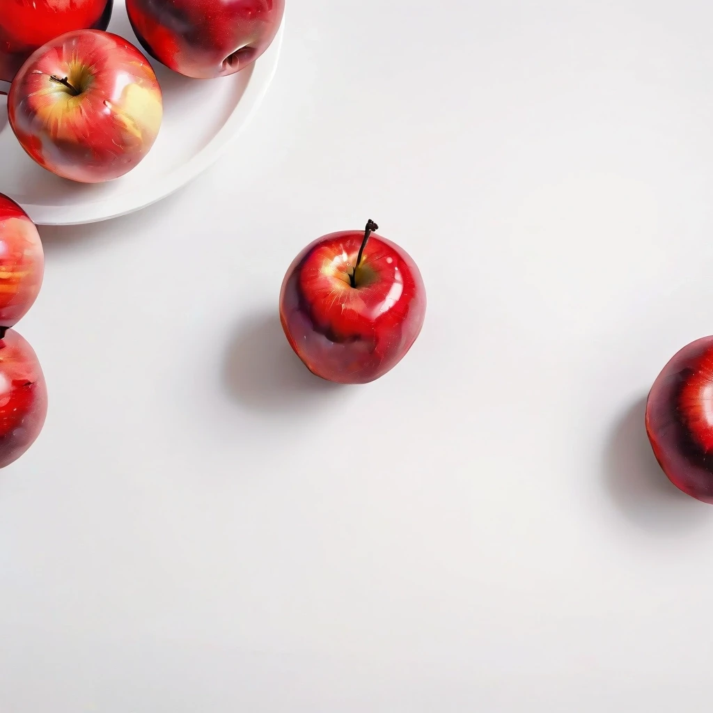 a red apple on a white table — работа пользователя Эффектная Сфера