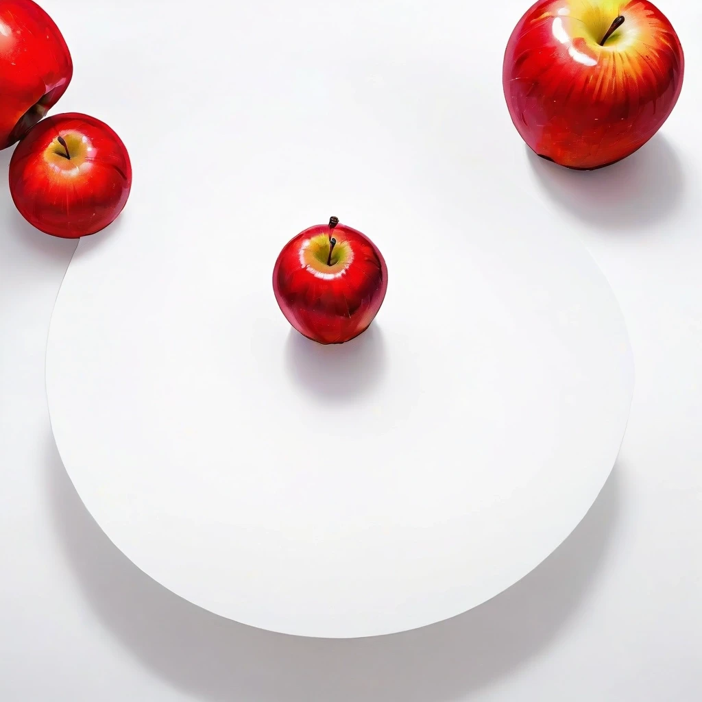 a red apple on a white table — работа пользователя Эффектная Сфера