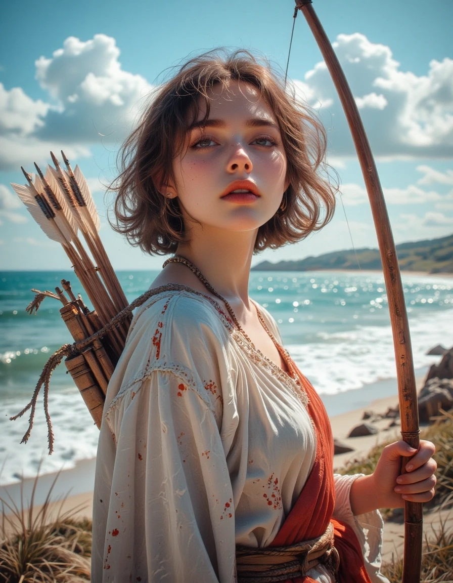 A masterpiece in the style of Alma Tadema, featuring clear lines, dynamic brushstrokes, and rich textures in the background, evoking nostalgia, perhaps with subtle patterns…