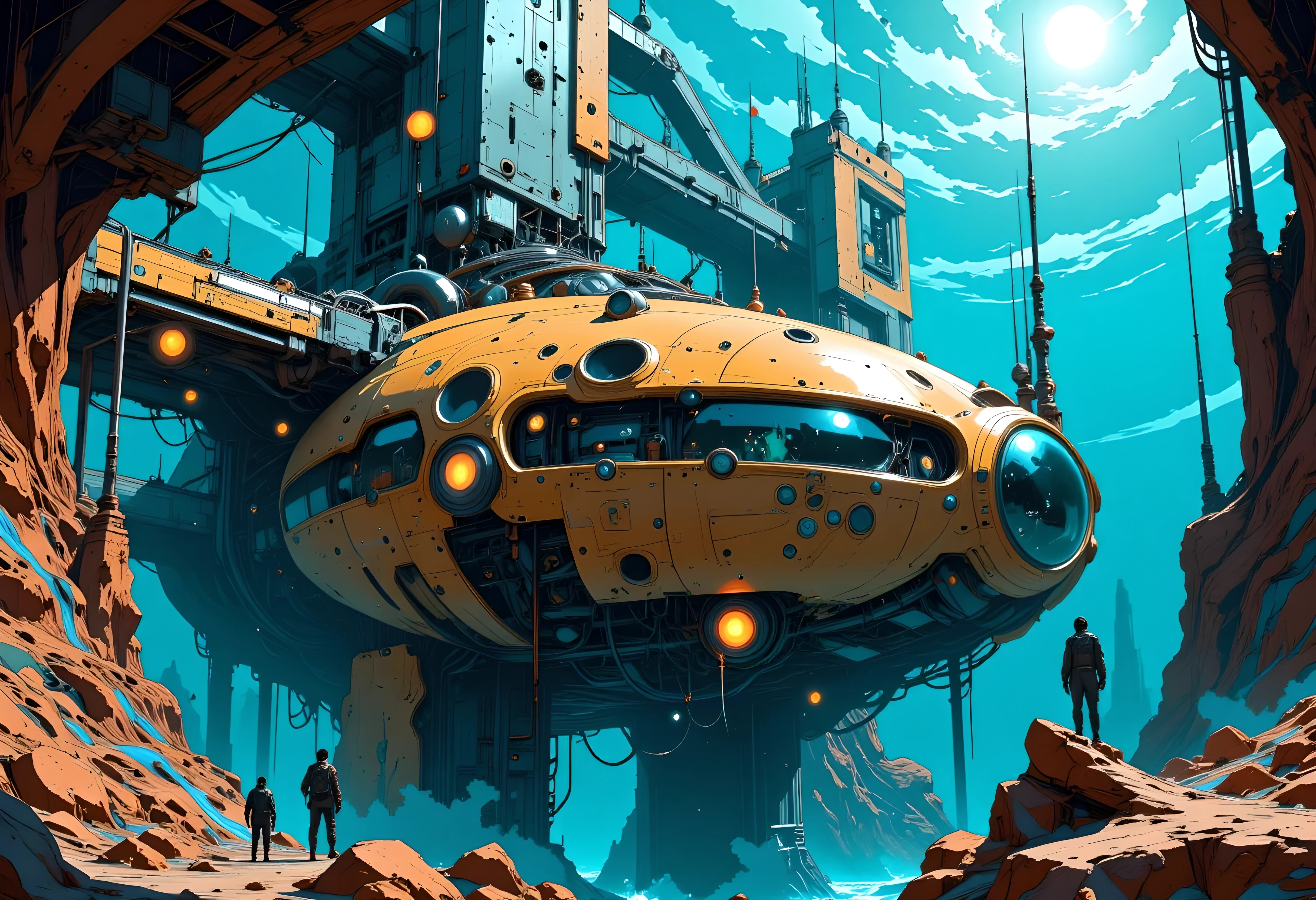 Futuristic underwater military base in the oceanic depts — работа пользователя Возвышенный Интерферометр