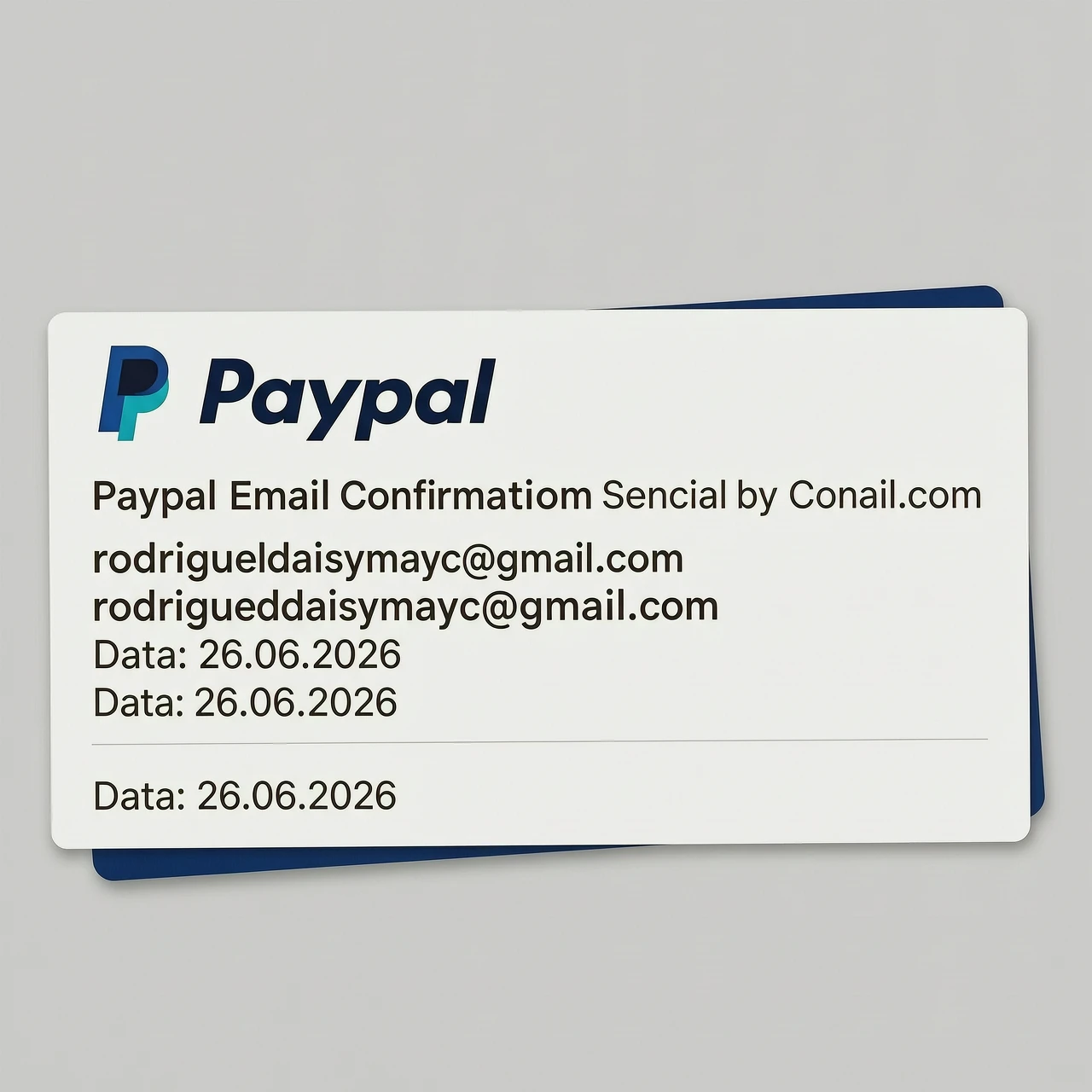 Paypal email confirmation по адресу rodriguezdaisymayc@gmail.com на сумму 50$ дата 26.06.2026 — работа пользователя Неповторимый Кристалл