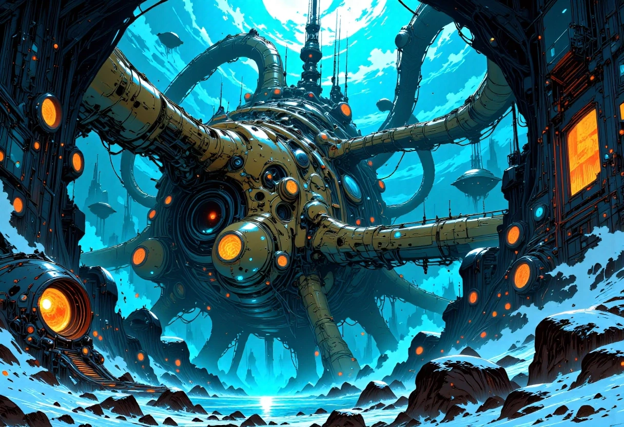 Futuristic underwater military base in the oceanic depts — работа пользователя Возвышенный Интерферометр
