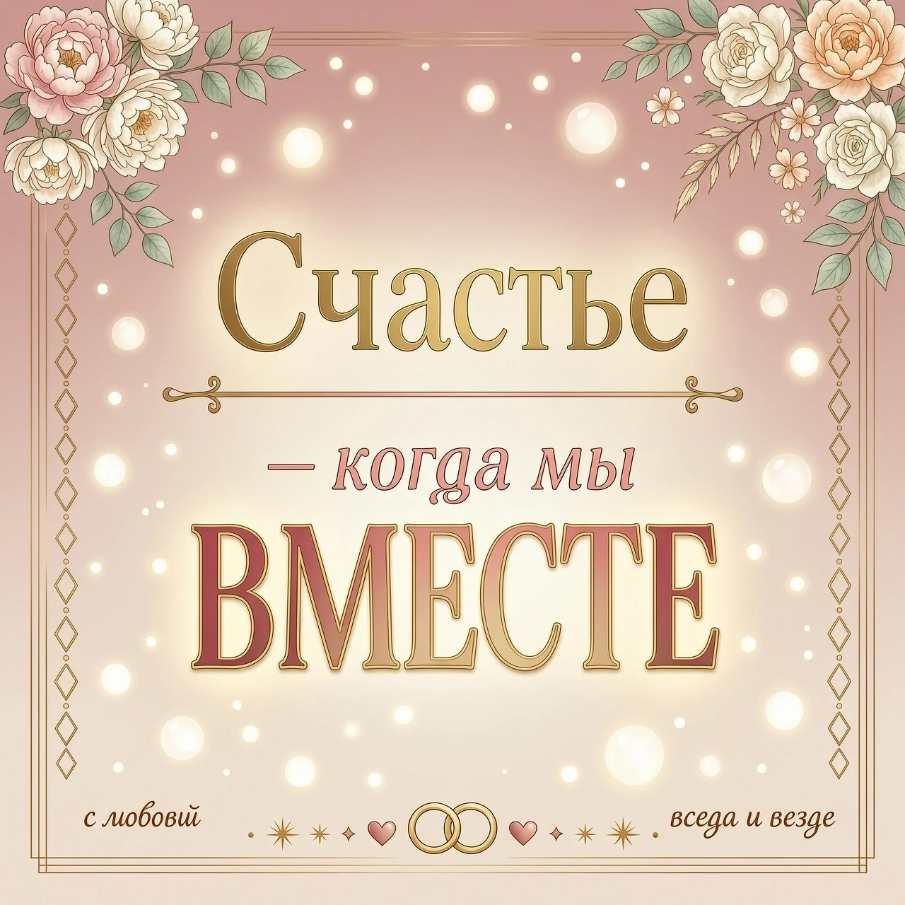 ПЕРЕПИСАТЬ СЛОВА -- Счастье - когда мы ВМЕСТЕ. — работа пользователя Прекрасный Мюон