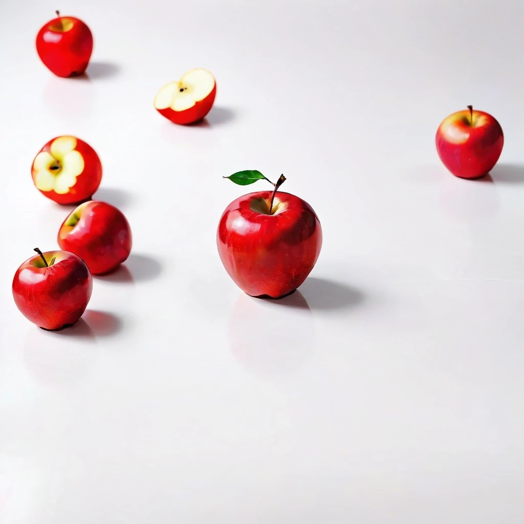 a red apple on a white table — работа пользователя Эффектная Сфера